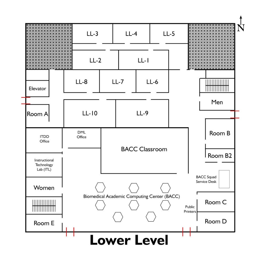 Map of Lower Level