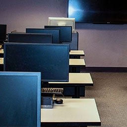 computer monitors in classroom