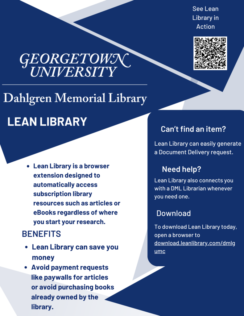 Lean library flyer